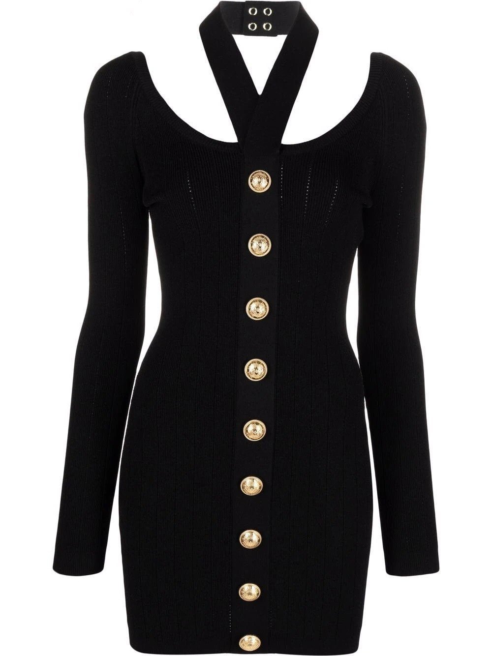 Balmain - Short Halterneck Knit Dress - Princess Attitude