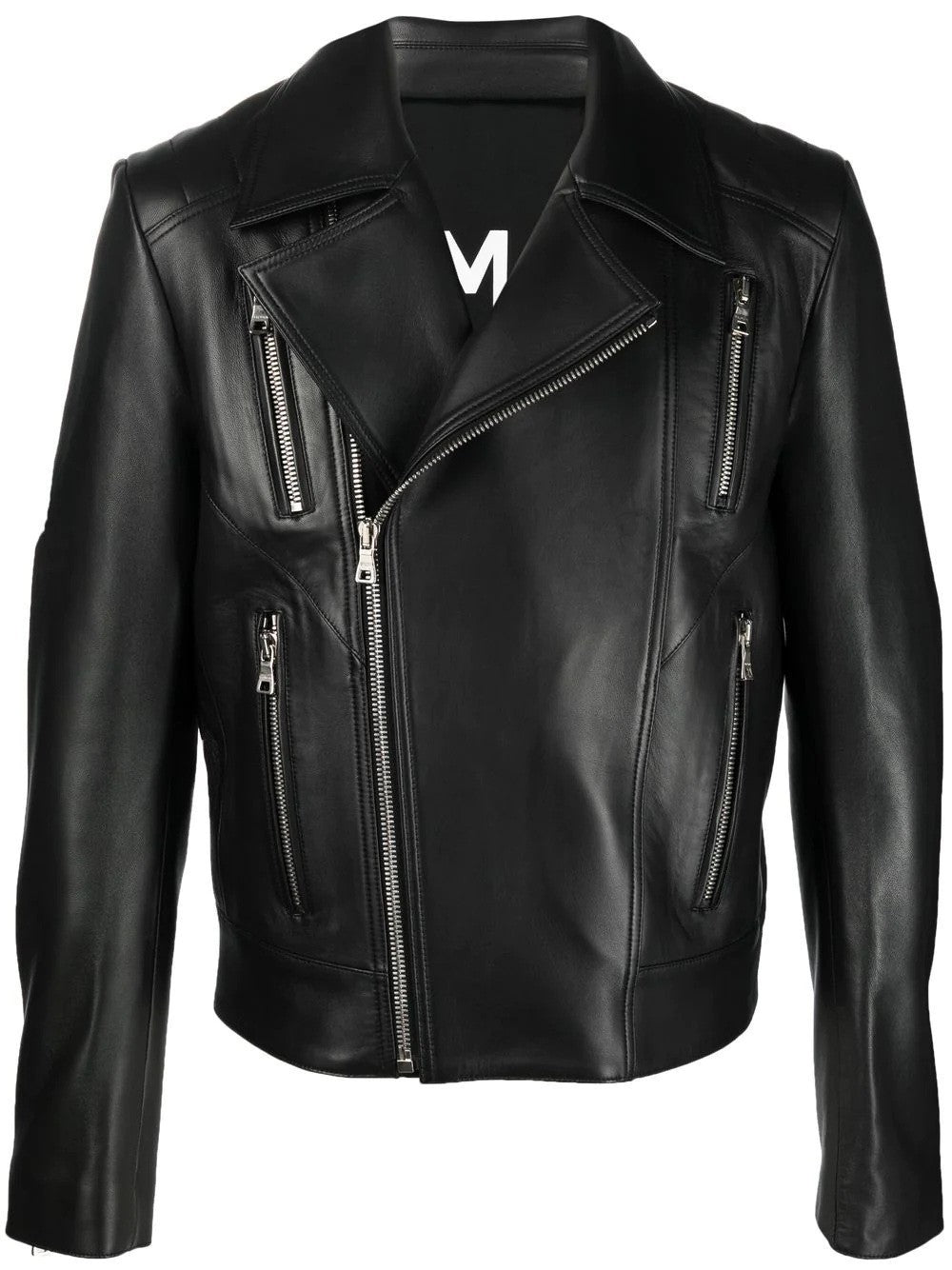 Balmain - Zipped Leather Biker Jacket - Princess Attitude