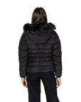 Only Camilla Quilted Fur Collar Turtleneck Jacket Black