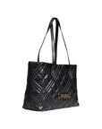 Love Moschino Quilted Shopping Tote Bag Black