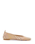 Burberry - Beige Check Knit Ballerinas With Rubber Sole