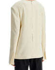 Toteme - Beige Long Sleeve Top With Applied Pockets In Viscose And Wool