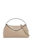 Toteme - Beige Minimalist Leather Bag With Top Handle And Geometric Shape