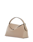 Toteme - Beige Minimalist Leather Bag With Top Handle And Geometric Shape