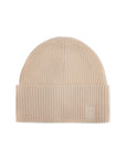 Toteme - Beige Ribbed Wool Beanie With Embroidered Logo