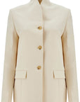 Toteme - Beige Viscose Blazer With High Collar