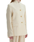 Toteme - Beige Viscose Blazer With High Collar