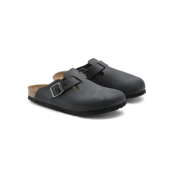 Birkenstock Boston Vegan Birkibuc Clogs Black - Princess Attitude