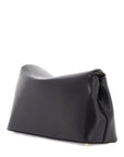 Toteme - Black Calf Leather Clutch With T-Lock Closure And Adjustable Shoulder Strap