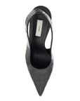 Toteme - Black Calfskin Crocodile Effect Slingback Pump