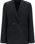 Toteme - Black Double-Breasted Loose Blazer