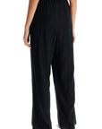 Toteme - Black High-Waisted Loose Modal Pants