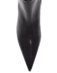 Toteme - Black Leather Knee-High Boots With Low Heel And Pointed Toe