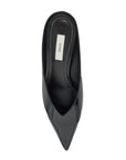 Toteme - Black Patent Leather Wedge Mules With Pointed Toe