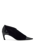 Toteme - Black Recycled Patent Leather Pumps With Medium Heel And Pointed Toe