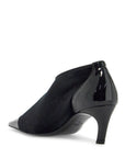 Toteme - Black Recycled Patent Leather Pumps With Medium Heel And Pointed Toe