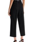 Toteme - Black Recycled Wool Wide Leg Trousers