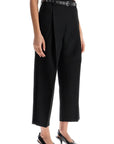 Toteme - Black Recycled Wool Wide Leg Trousers