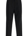 Toteme - Black Recycled Wool Wide Leg Trousers