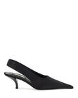 Toteme - Black Satin Slingbacks With Stiletto Heel