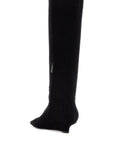 TOTEME - black suede knee-high boots with low heel