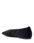 Toteme - Black Velvet Ballerinas Made From Recycled Polyester With Elastic Trim