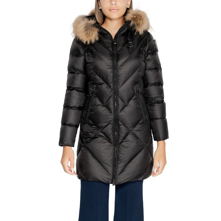 Blauer Althea Removable Fur Long Down Jacket Black - Princess Attitude