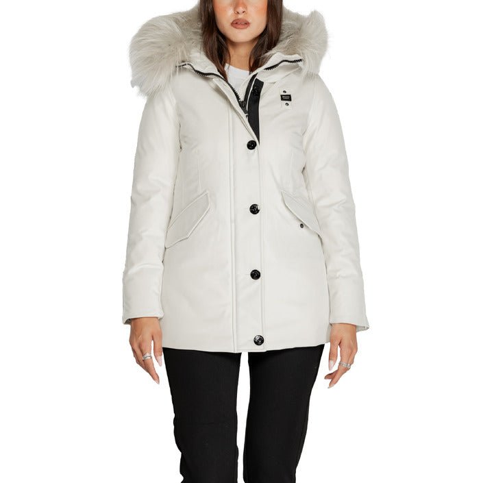 Blauer Feather Padded Blouson Quilted Jacket White - Princess Attitude