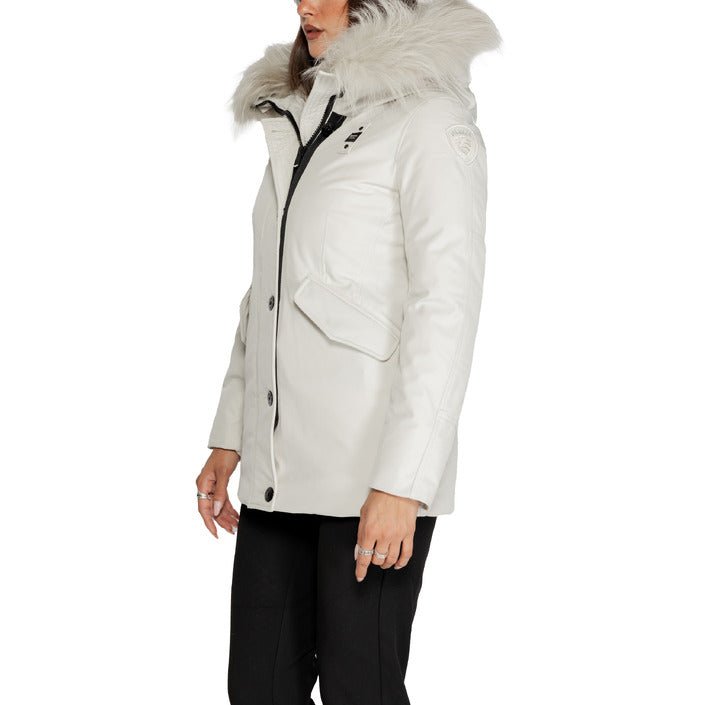 Blauer Feather Padded Blouson Quilted Jacket White - Princess Attitude