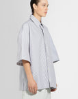 Bottega Veneta - Striped Cotton Overshirt With Bv Embroidery - Princess Attitude