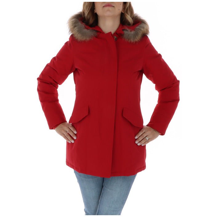 Breras Milano Feather Down Hooded Parka Jacket Red - Princess Attitude