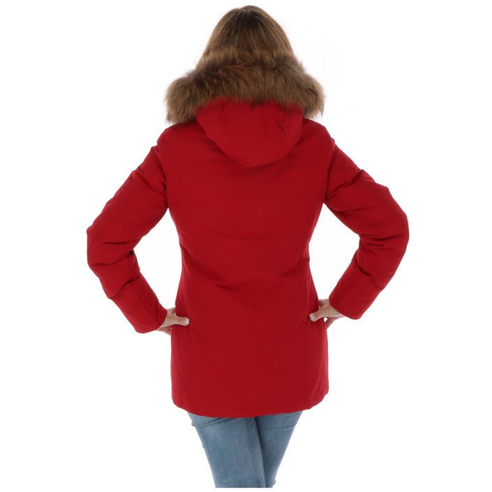 Breras Milano Feather Down Hooded Parka Jacket Red - Princess Attitude