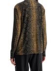 Norma Kamali - Brown Python Print Long Sleeve Shirt