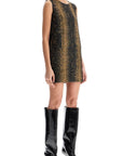 Norma Kamali - Brown Python Print Sleeveless Mini Dress