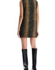 Norma Kamali - Brown Python Print Sleeveless Mini Dress