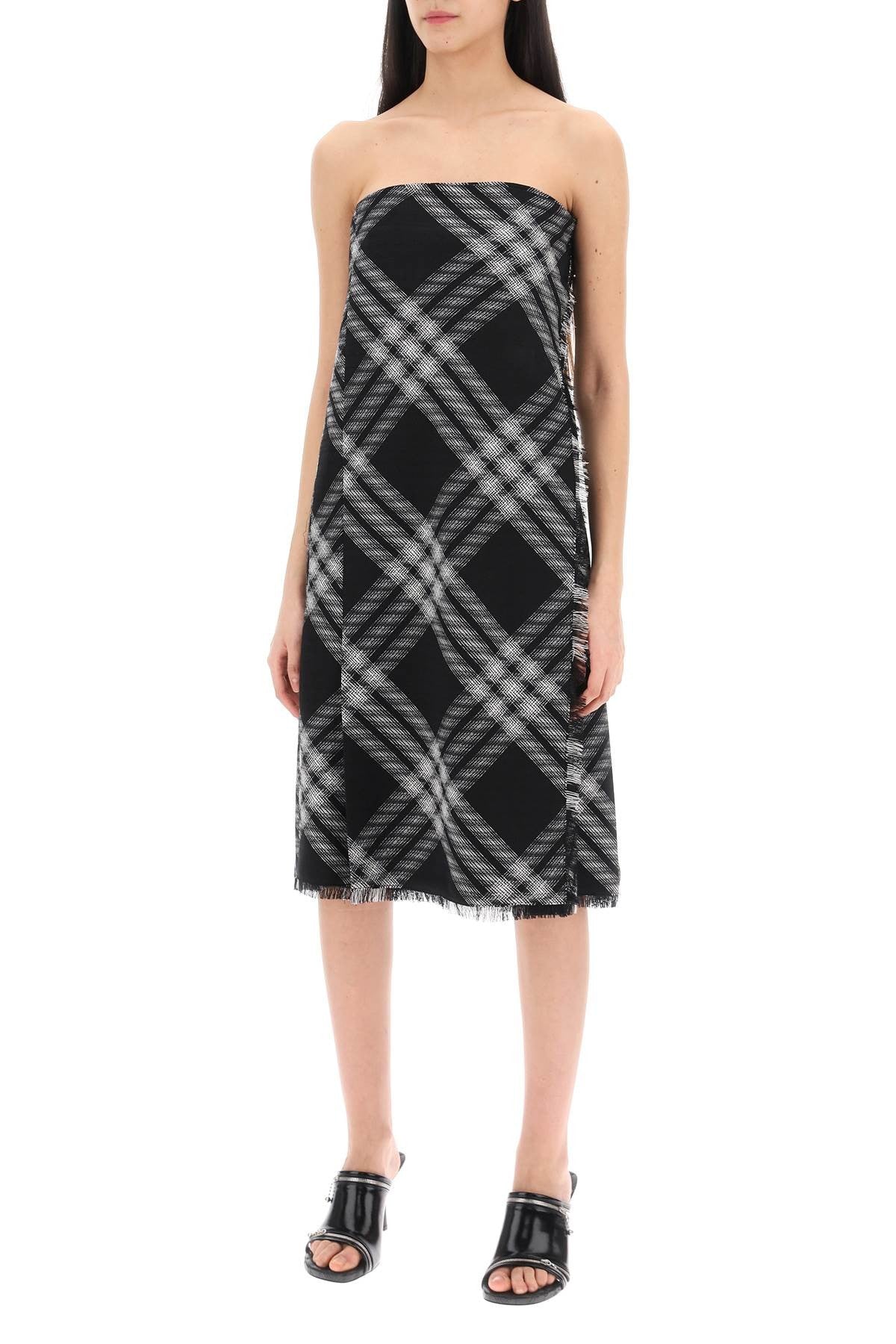 Burberry - Midi Dress With Check Pattern - Princess Attitude