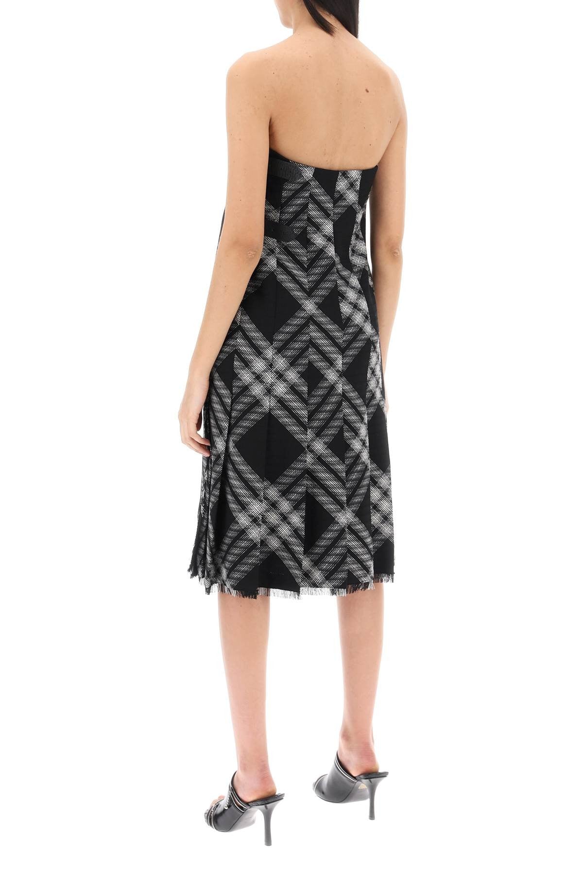 Burberry - Midi Dress With Check Pattern - Princess Attitude