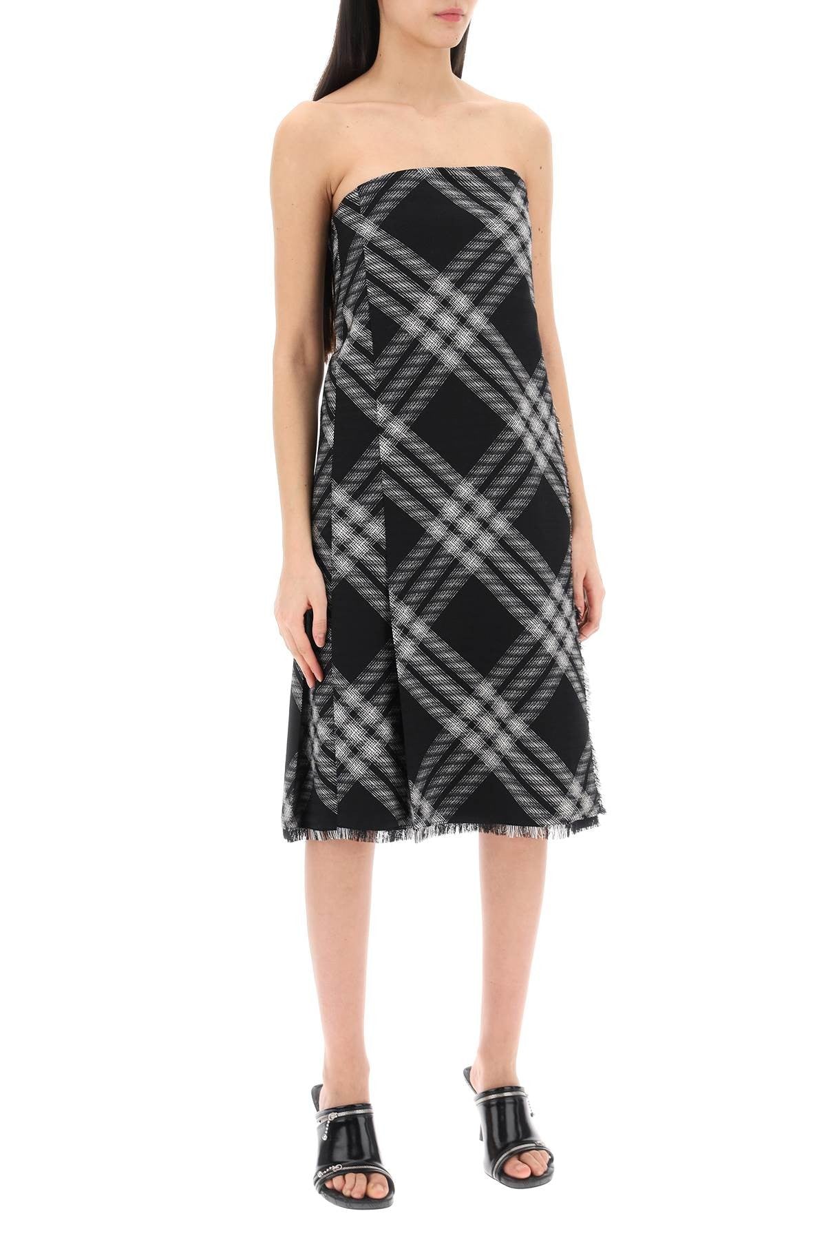 Burberry - Midi Dress With Check Pattern - Princess Attitude