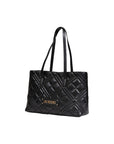 Love Moschino Quilted Shopping Tote Bag Black