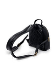 Love Moschino Zaino Quilted Faux Leather Backpack Black