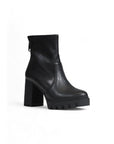 Calvin Klein Faux Leather Rear Zip Platform Heeled Boots - Princess Attitude