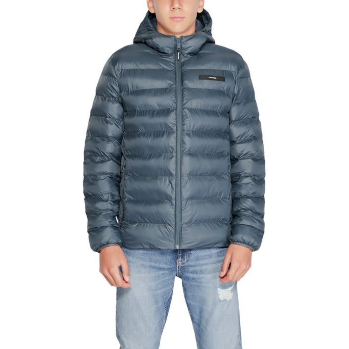 Calvin Klein Hooded And Quilted Packable Jacket Blue - Princess Attitude