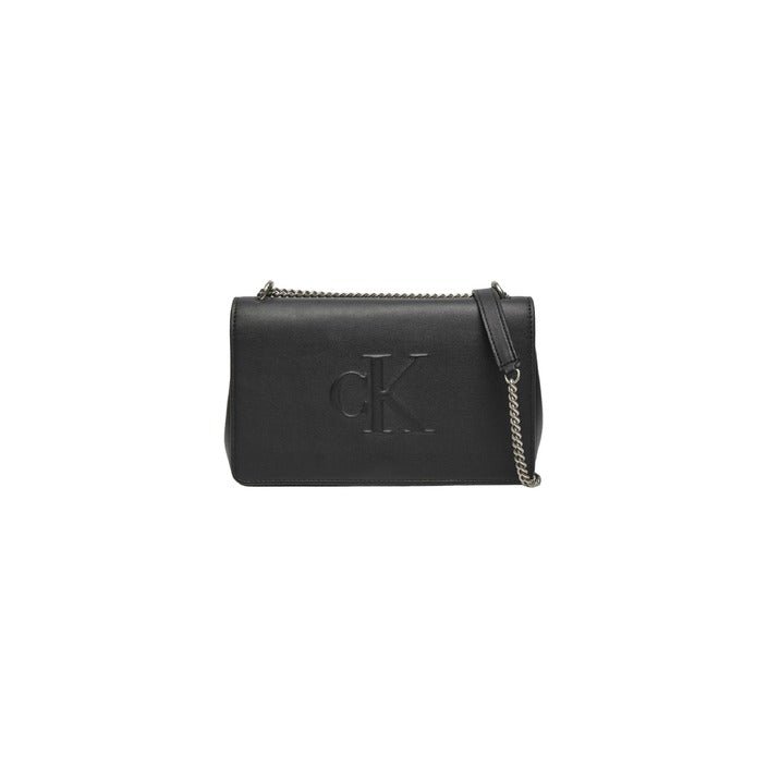 Calvin Klein Jeans Convertible Shoulder Bag With Chain Detail Black - Princess Attitude