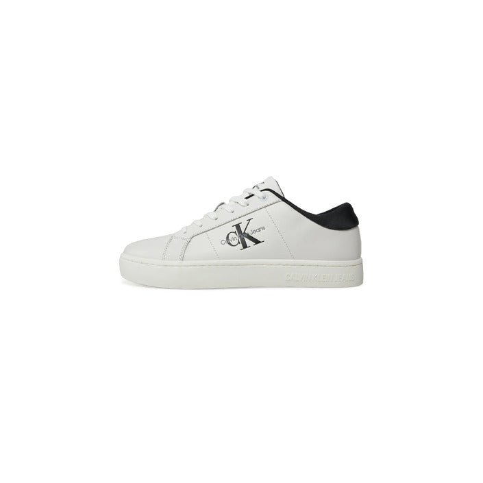 Calvin Klein Jeans Leather Trainer Sneakers White - Princess Attitude