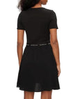 Calvin Klein Jeans Logo Tape Skater Dress Black - Princess Attitude