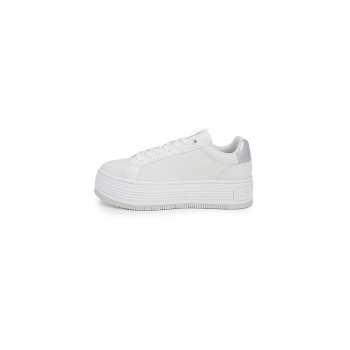 Calvin Klein Jeans Platform Leather Sneakers White - Princess Attitude