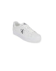 Calvin Klein Lace Up Platform Leather Sneakers White - Princess Attitude