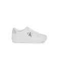 Calvin Klein Lace Up Platform Leather Sneakers White - Princess Attitude