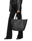 Calvin Klein Minimal Textured Tote Bag Black - Princess Attitude