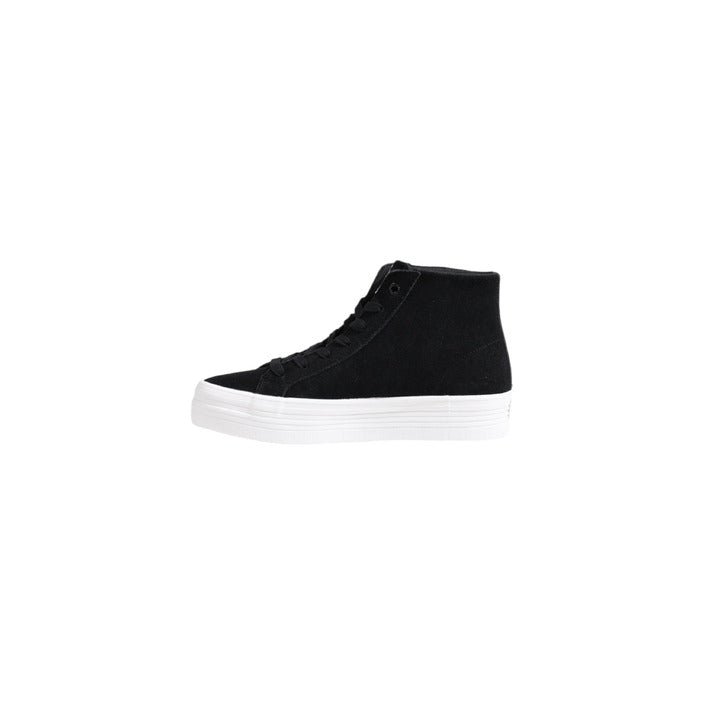 Calvin Klein Platform High Top Suede Sneakers Black - Princess Attitude